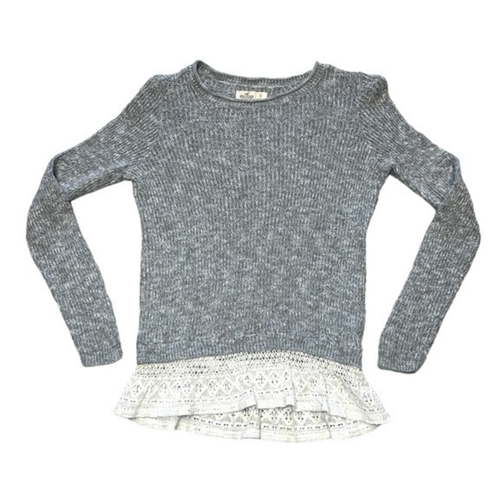 Y2K HOLLISTER KNIT & LACE SWEATER, SIZE XS